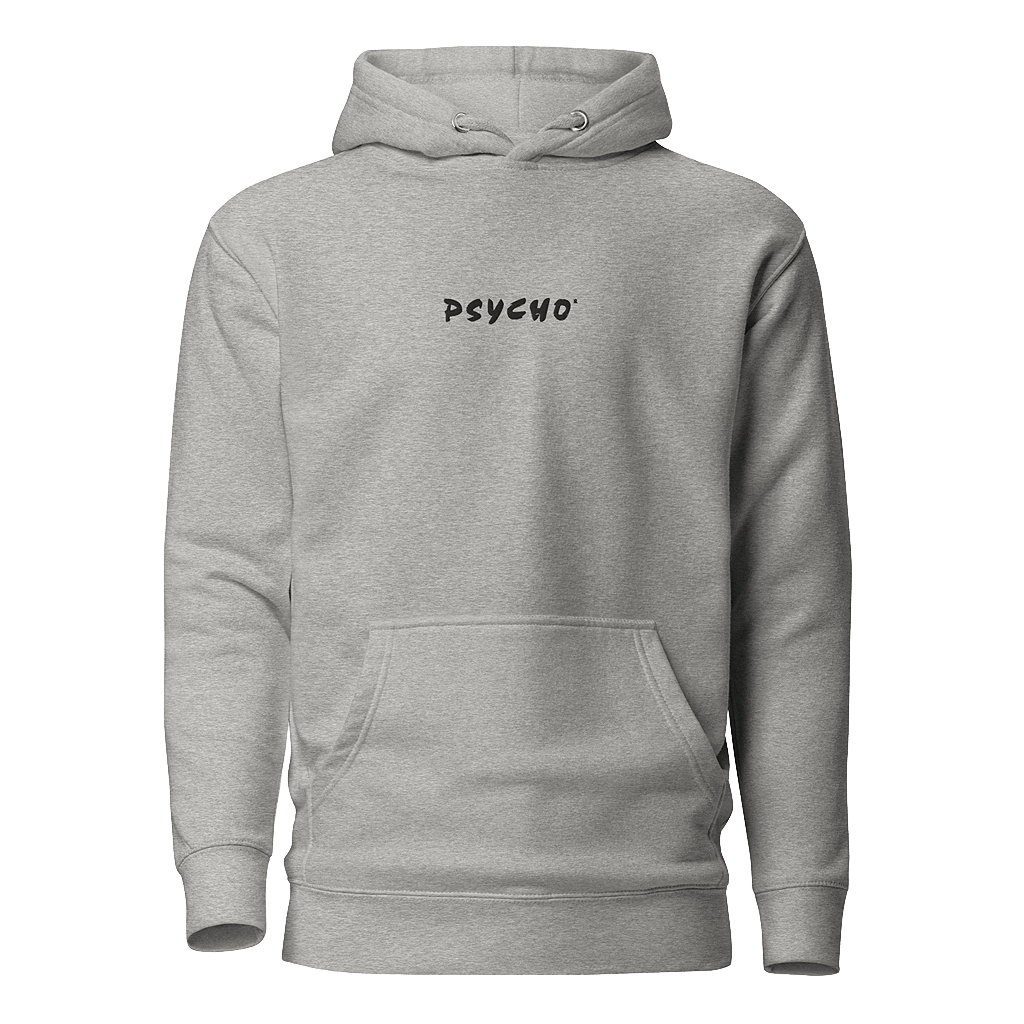 Totenkopf Flügel Hoodie grau vorne