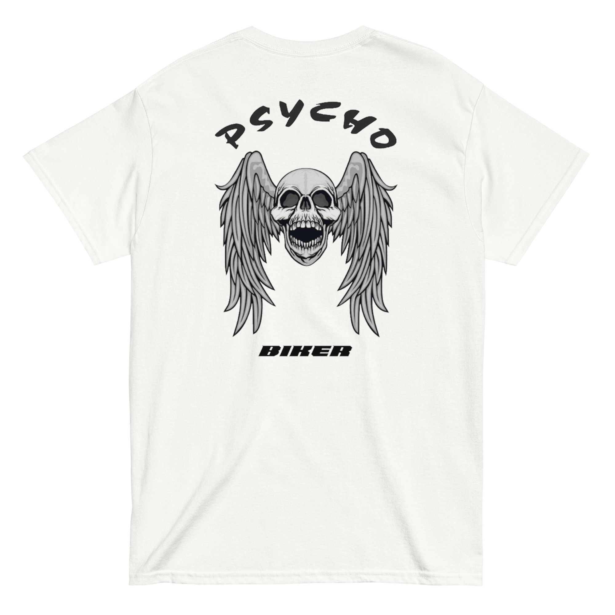 Totenkopf Flügel Shirt hinten weiß